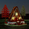 A形木屋21338三角森林别墅房子树屋儿童益智拼装模型积木玩具礼物