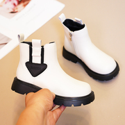 西瓜西女童靴子，2023秋冬季儿童马丁靴短靴，男小公主单靴中筒