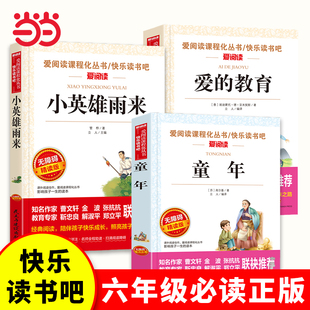 当当 全套3册爱的教育小英雄雨来童年书高尔基原著完整版快乐读书吧书籍小学生六年级上册课外书正版书目小学老师6上