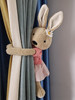 创意磁吸款美人兔卡通公主风窗帘扣可爱小兔子毛绒绑带儿童房装饰