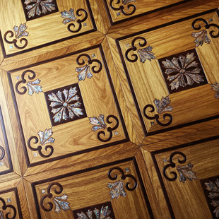 积加拼花地板彩色贝壳亚花梨实木复合适用地暖，环保客厅卧室走廊