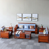 新中式实木沙发组合贵妃转角，金花梨木现代简约禅意，客厅大户型家具