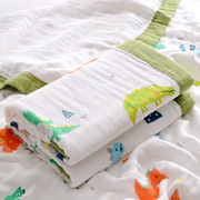 婴儿浴巾纯棉6层纱布盖，毯超柔吸水洗澡被子幼儿童宝宝新生儿用品