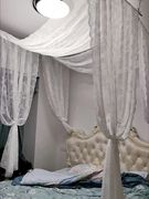 波西米亚风格床幔浪漫度假风卧室酒店，民宿客栈纱幔摩洛哥带杆床
