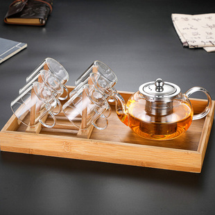 耐高温玻璃泡茶壶加厚耐热防爆不锈钢过滤煮茶壶套装家用待客茶具