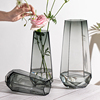 高级感ins风玻璃花瓶，透明水养插花瓶，鲜花玫瑰百合花客厅摆件欧式