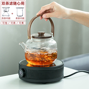 煮茶器玻璃蒸煮茶壶套装，家用茶具烧水壶网红电陶炉煮茶全自动茶炉