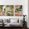 花园索罗拉单幅油画布，欧式风景装饰画，客厅沙发背景无框画餐厅挂画