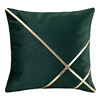 墨绿色拼皮抱枕k样板房沙发靠垫，现代床头软装靠枕，轻奢简约靠包