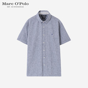 marco'polomop男经典商务衬衣时尚，休闲短袖纽扣衬衫上衣