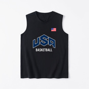 USA美国篮球训练服国家科比欧文背心T恤无袖短袖嘻哈学生衣服坎