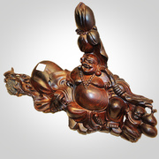 中式古典红木根雕人物佛像，实木手工根雕大红酸枝弥勒佛摆件工艺品