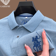 奇阿玛尼亚polo衫男士，短袖高端纯棉，2024夏季商务翻领半袖t恤