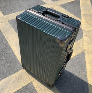 袋鼠海关锁万向轮铝框拉杆箱行李箱20寸女登机箱男商务旅行箱皮箱