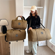 手提行李包男女(包男女)大容量轻便旅行袋，衣物收纳包斜跨可套拉杆旅游包袋