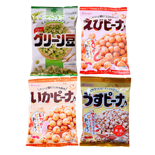 日本进口零食品春日井膨化原味，青豆淡盐味芥末豌豆虾味花生豆果子
