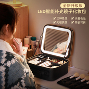 带镜子化妆包LED灯光女跟妆师专业箱便携品大容量家用旅行