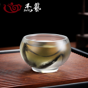 茶杯琉璃小号单个加厚耐热主人杯家用水晶玻璃品茗杯功夫茶具杯子