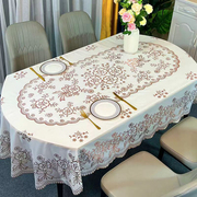 pvc烫金桌布折叠椭圆形餐桌布，防水防油免洗长方形茶几垫北欧台布