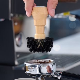 咖啡粉碗清洁毛刷咖啡机手柄实木清洁刷吧台工具51/54/58mm通用