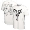 洛杉机湖人隊科比·布萊恩特白色紀念雕像姓名24号短袖T恤衫