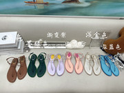 夏季仙女鞋2023水钻，夹趾一字带平底凉鞋，度假沙滩鞋罗马鞋百搭