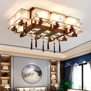 新中式吸顶灯客厅长方形简约现代中国风复古房间，餐厅书房卧室灯具