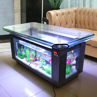胜居茶几鱼缸水族箱，创意生态水族箱玻璃茶台乌龟缸1.2米