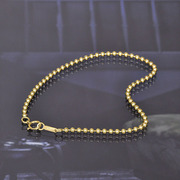 日本18k金黄金手链首饰手饰 圆珠链光珠链 丨宽2.3mm