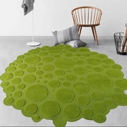 不规则创意艺术手工羊毛地毯客厅卧室样板间书房茶几圆形地垫晴纶