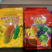 马来西亚 LOT100百分百果汁软糖什锦味芒果味1kg袋装年货送礼