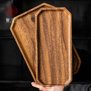 新中式胡桃木干泡盘小号泡茶盘便携茶托盘木质糕点茶点盘实木壶承