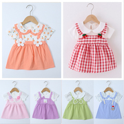 2024夏季童装1-3岁儿童2女宝宝，夏装连衣裙女童裙子婴儿公主裙洋气