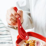 ezicok勺子整合陶瓷勺子饭勺，家用汤勺咖啡，勺搅拌勺木勺长勺子