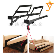 推拉床铰链收缩沙发配件转角，沙发多功能五金伸缩床配件可拉伸架