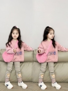 韩版童装女童可爱卡通加绒卫衣2023冬女宝休闲幼儿园上衣套头衫潮