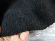 全羊毛面料 秋冬经典优雅 黑色纯色单面顺毛长毛色织厚款毛料布料