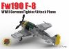 东积院二战德军fw190a8战斗飞机带涂装拼装乐高式积木模型moc