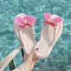 仙女风百搭立体花朵软底，夹脚人字拖女夏季海边度假防滑eva沙滩鞋