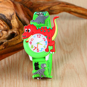 可爱卡通恐龙儿童手表防水硅胶带幼儿园小男孩女孩生日礼物石英表