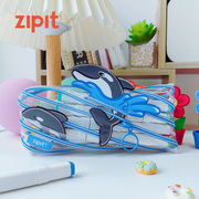 上新zipit拉链笔袋海洋系列虎鲸海狗创意文具袋tpu透明笔袋高颜值小众不撞款文具