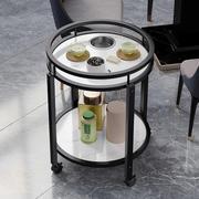 麻将桌茶几茶水架双层圆形，棋牌室专用烟缸茶水台麻将桌边几小茶几