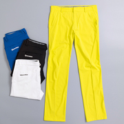 高尔夫裤男长裤直筒夏季golf服装，球裤速干弹力薄款日版白蓝黑(白蓝黑)黄