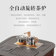 速发阳台小茶桌 家用茶台桌椅组合 圆形泡茶桌禅意新中式实木功夫