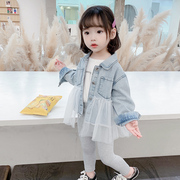 女宝2020秋款公主牛仔外套韩版中长款洋气13岁婴儿女童宝宝上衣4