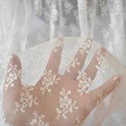 蓝色蕾丝布婚礼布背景布纱网雪纺布料黄色白色系白纱雷丝巾彩色桌