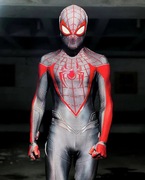 成人ps5迈尔斯蜘蛛侠，紧身衣弹力莱卡连体衣，cosplay服装立体眼睛