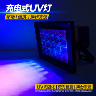 充电式UV固化灯 紫外光固灯 UV胶无影胶灯 荧光灯舞台表演黑光灯