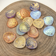 捷克珠玻璃珠半面贝壳瓣洋葱，瓣1个diy手工饰品材料配件散珠