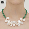 UNI优霓 天然花瓣异形珍珠玛瑙项链女复古珠宝高级感轻奢气质项链